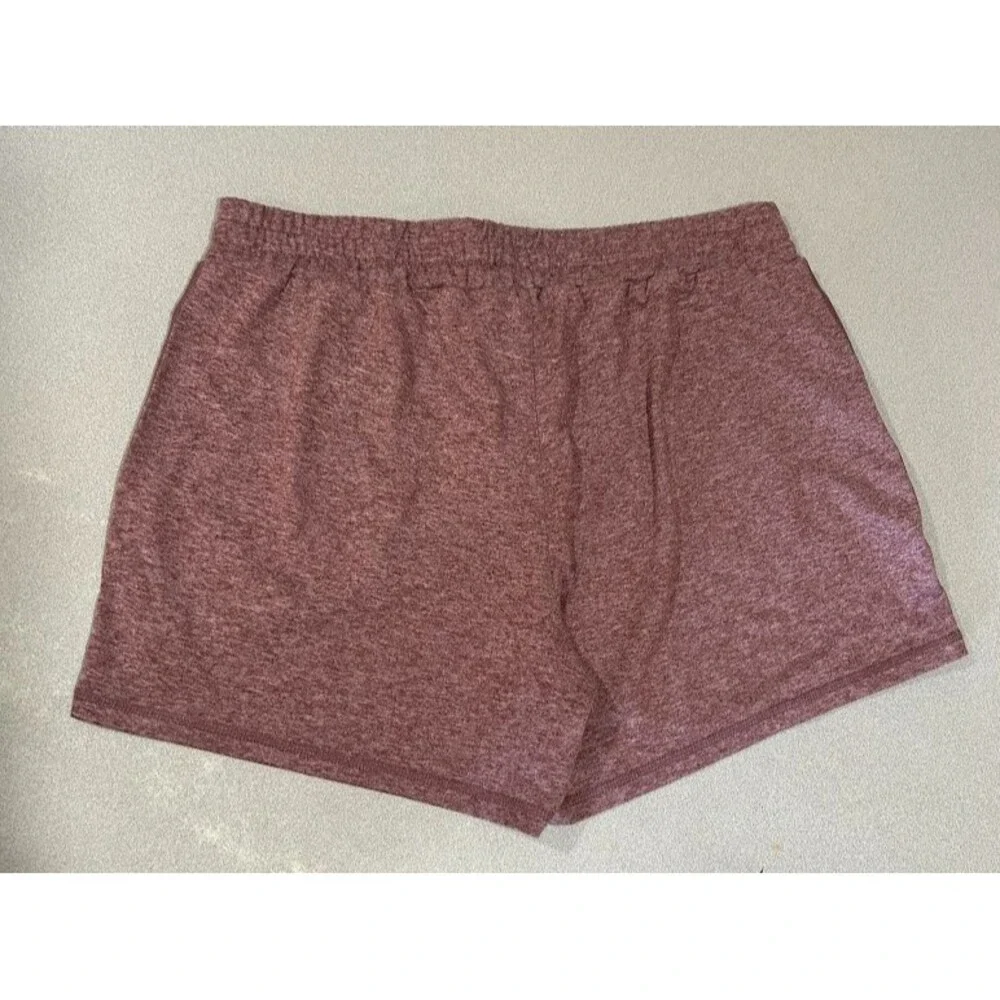 Quince Flowknit Shorts L Heather Rose Ultra Soft Pull On Drawstring